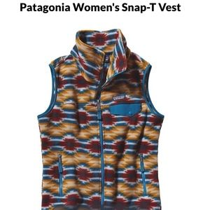 Patagonia Women XL Snap-T Vest Fleece Desert Gold